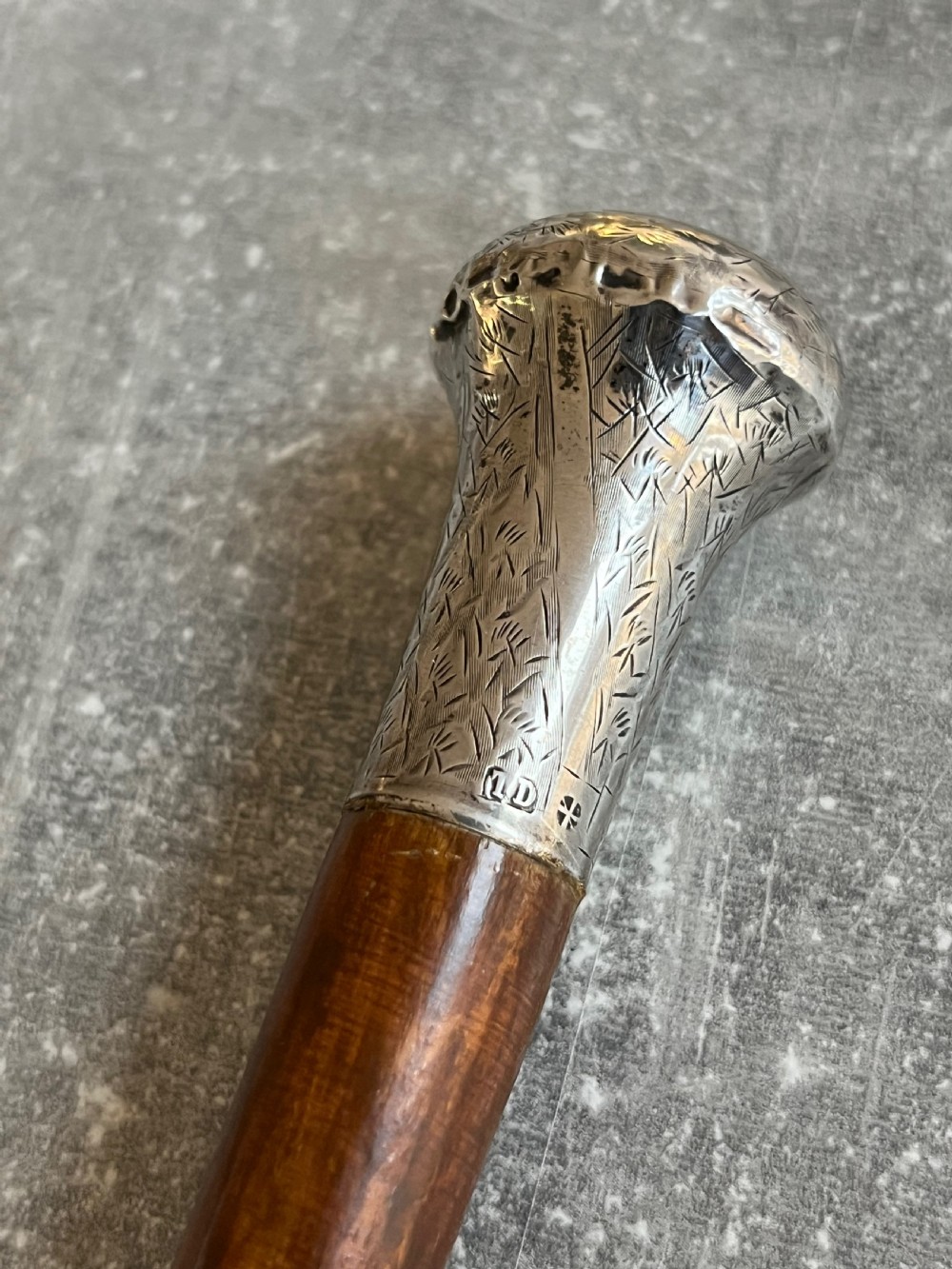 Edwardian Malacca Sword Cane with Silver Knop View V