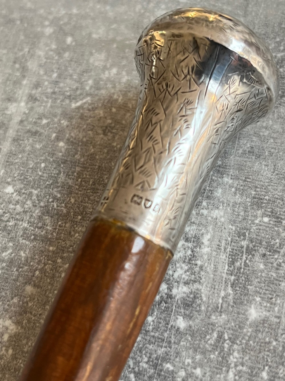 Edwardian Malacca Sword Cane with Silver Knop View VI