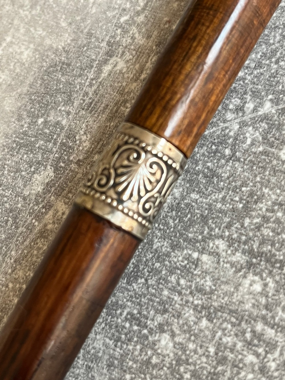 Edwardian Malacca Sword Cane with Silver Knop View VII