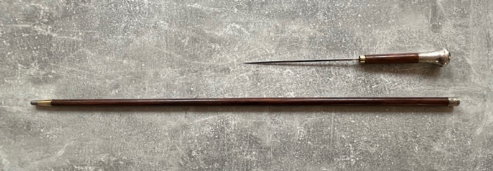 Edwardian Malacca Sword Cane with Silver Knop View XIII