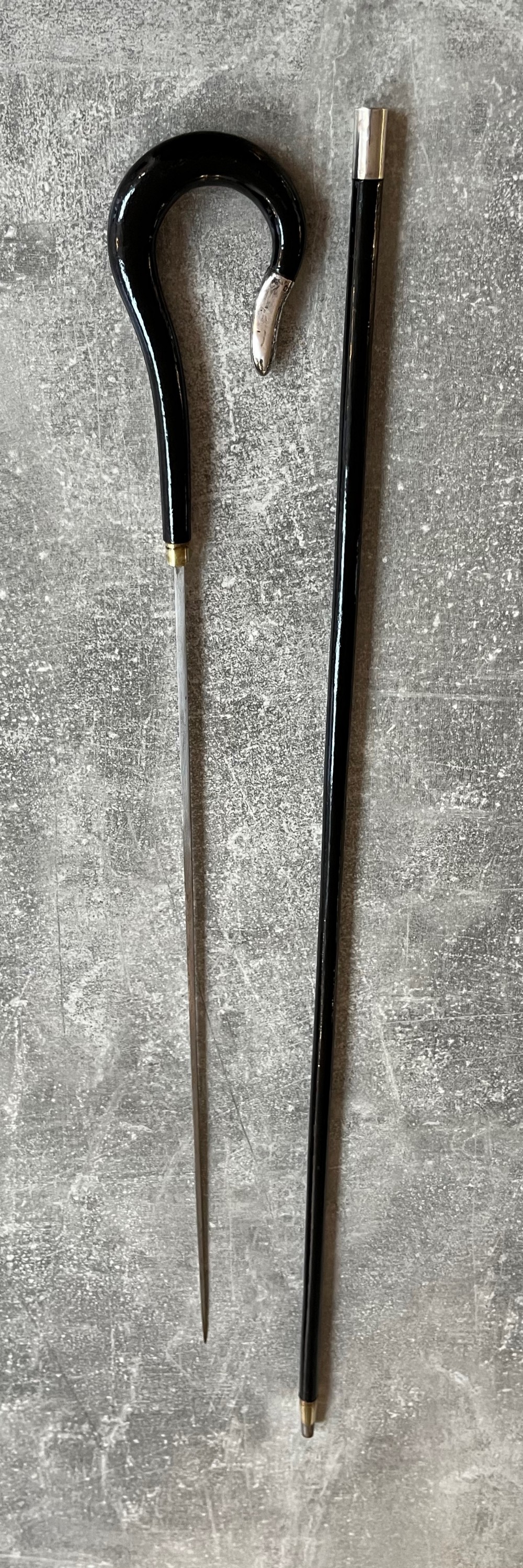 Victorian Ebony Lacquered Sword Stick