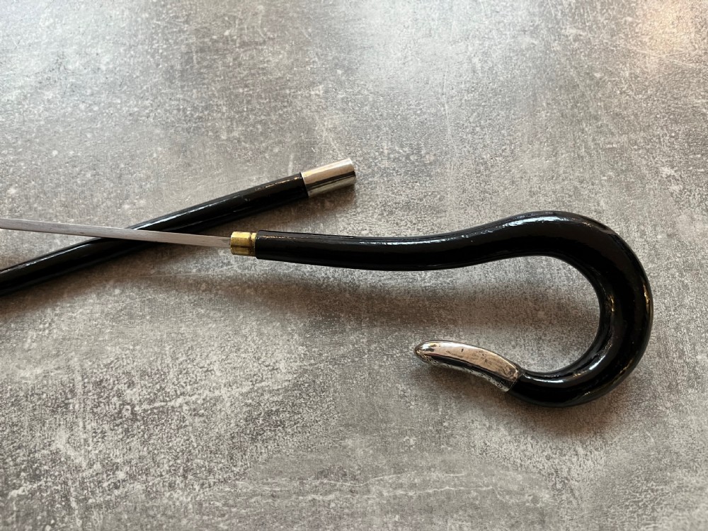 Victorian Ebony Lacquered Sword Stick View III