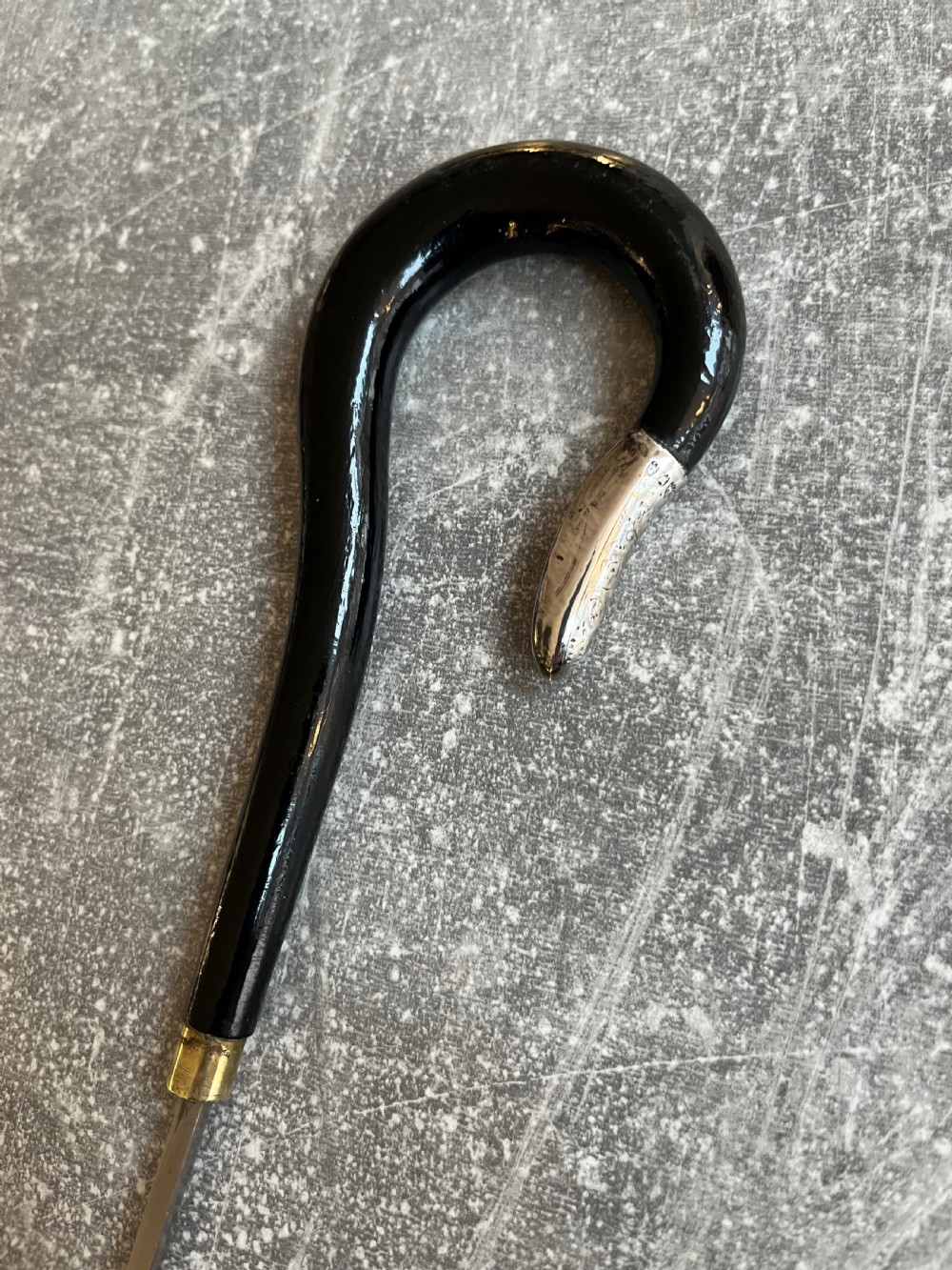 Victorian Ebony Lacquered Sword Stick View VI