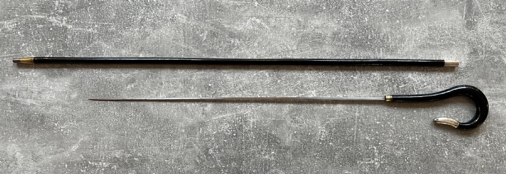 Victorian Ebony Lacquered Sword Stick View XII