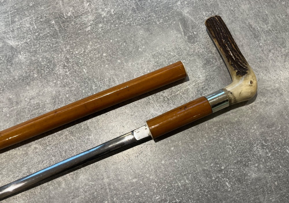 Antler Handled Malacca Sword Stick View XIV