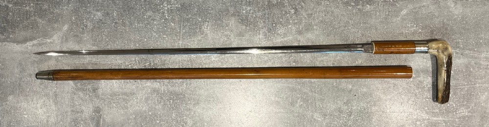 Antler Handled Malacca Sword Stick View XV