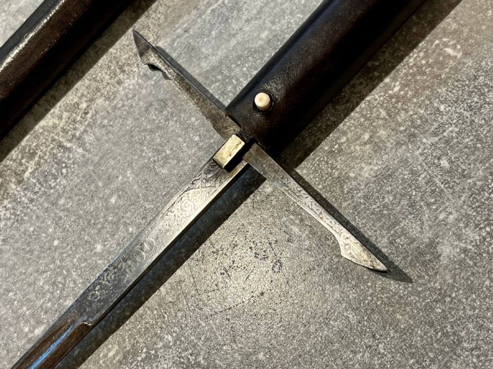 Rare Sword Stick with a Toledo blade and sprung Quillons View V
