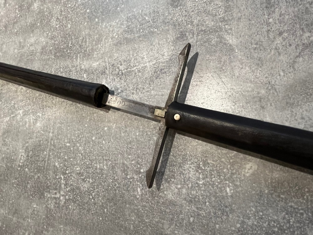 Rare Sword Stick with a Toledo blade and sprung Quillons View IX