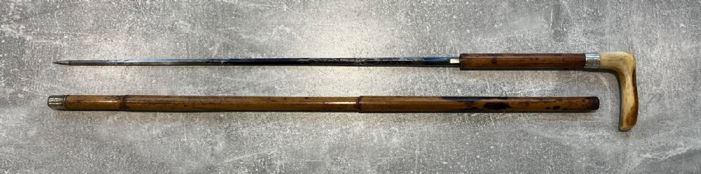Late 19th Century Malacca Sword Stick with Antler Handle View XV