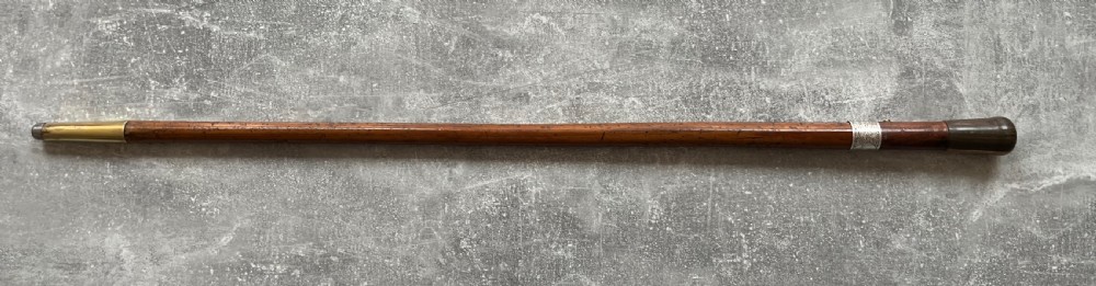 19th Century Malacca Sword Stick, Silver Collar, Lignum Vitae Handle. View XV