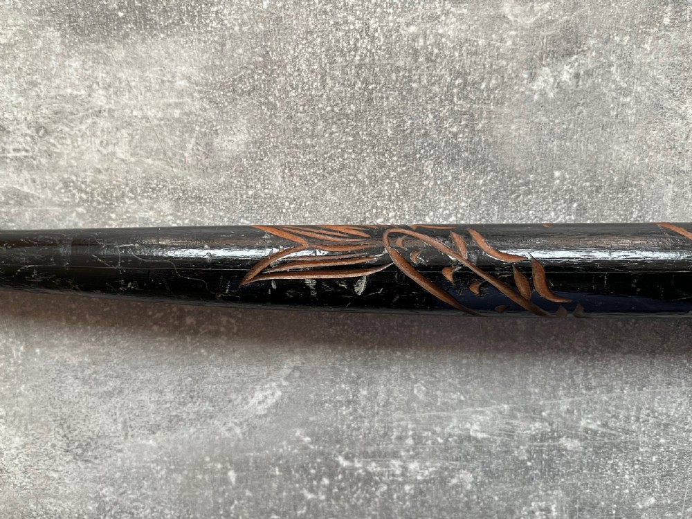 Early 20th Century Asian Black Lacquered Sword Stick. View VIII