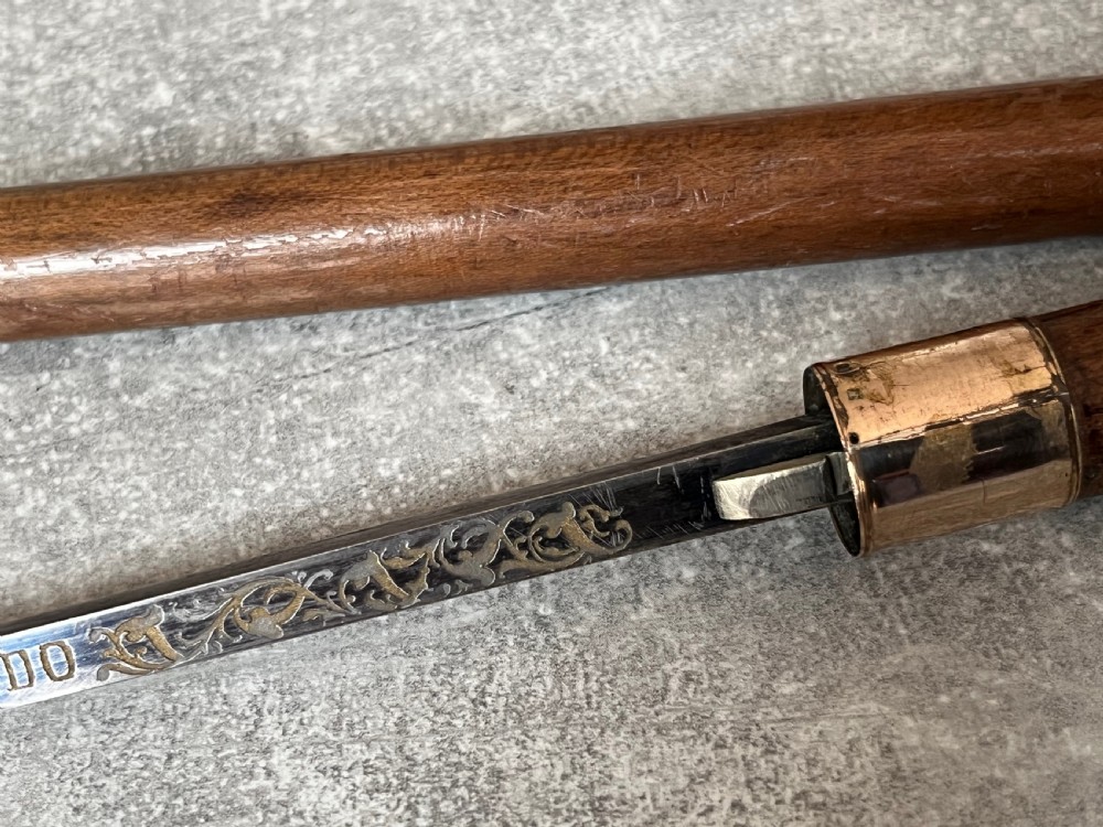 Victorian Malacca Sword Stick with Toledo Blade View V