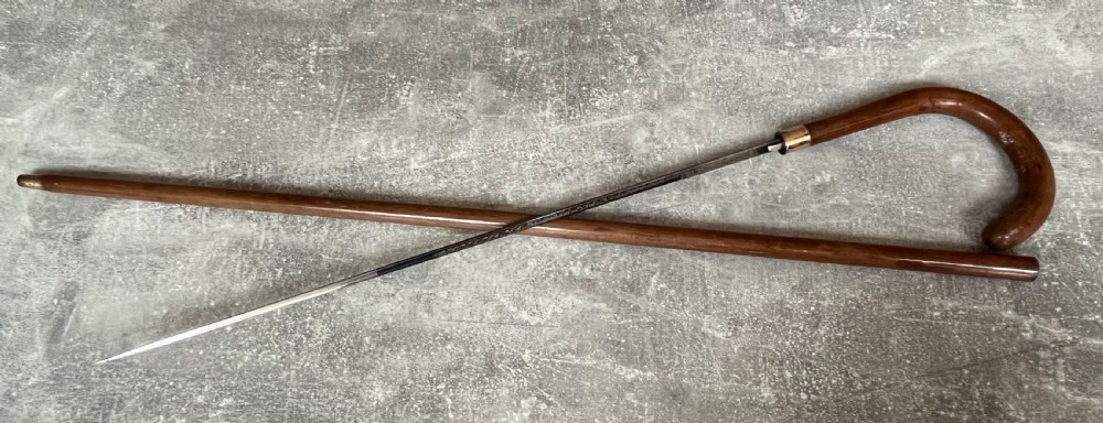 Victorian Malacca Sword Stick with Toledo Blade View IX