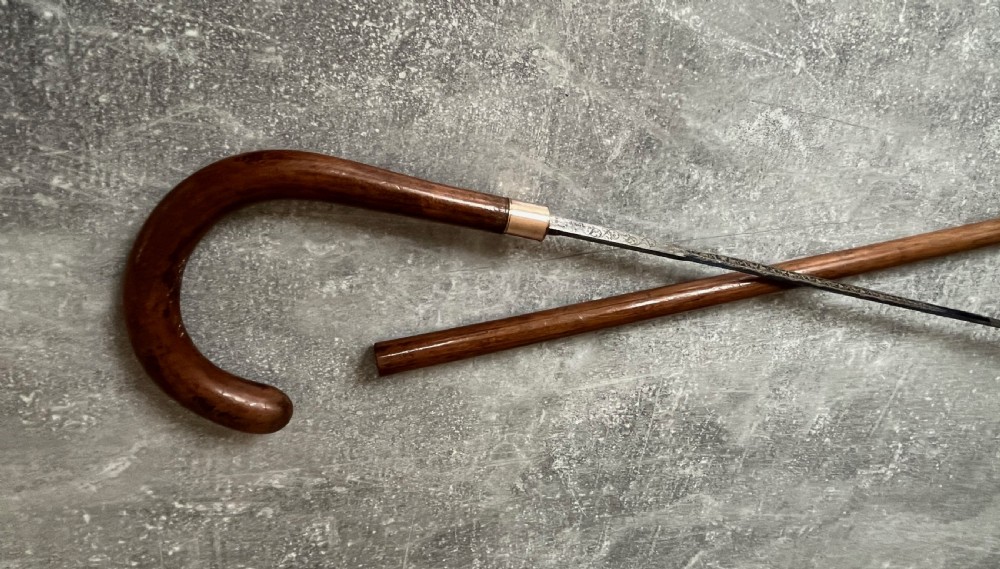 Victorian Malacca Sword Stick with Toledo Blade View XI