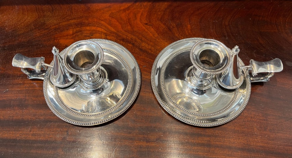 Pair of Silver Chambersticks, London 1879 View II