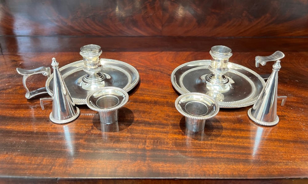 Pair of Silver Chambersticks, London 1879 View V
