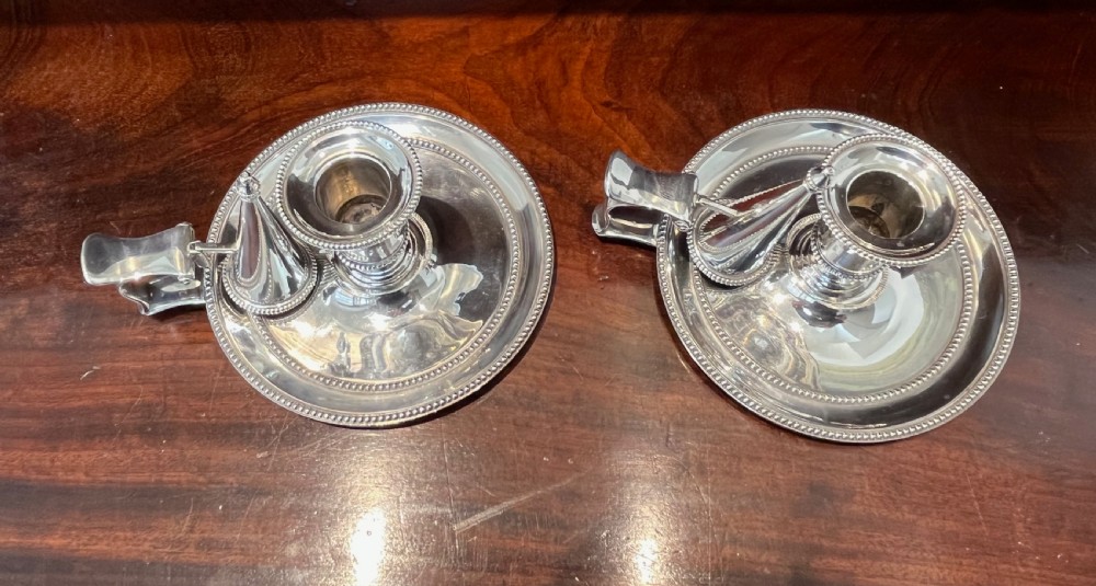 Pair of Silver Chambersticks, London 1879 View XI
