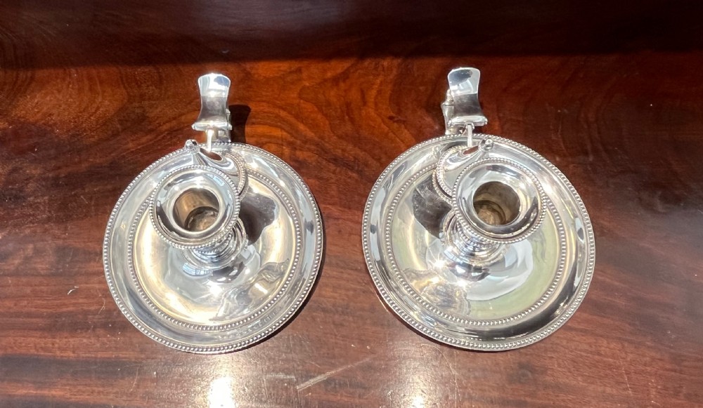 Pair of Silver Chambersticks, London 1879 View XII