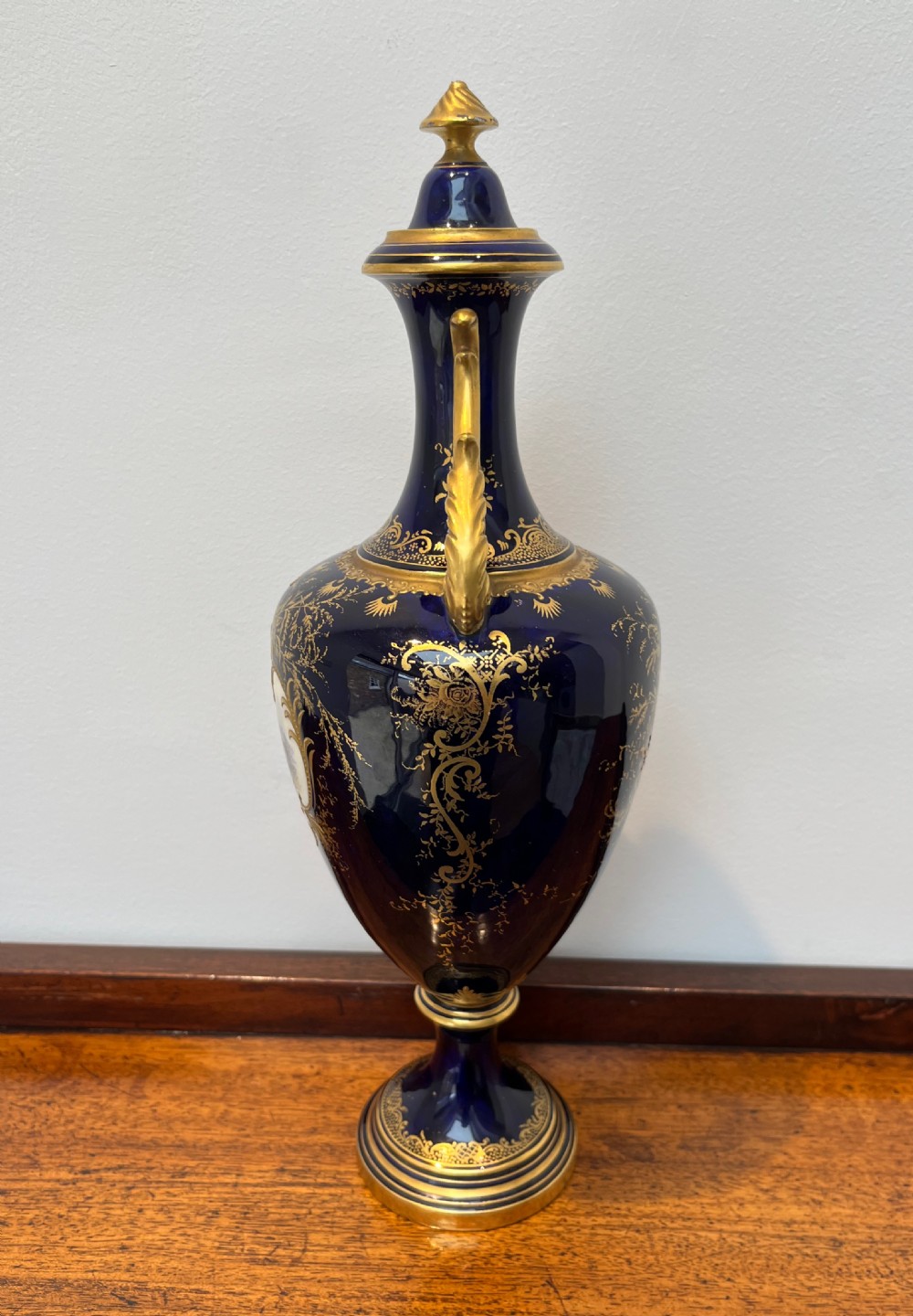 Twin Handled Coalport Vase & Cover View III