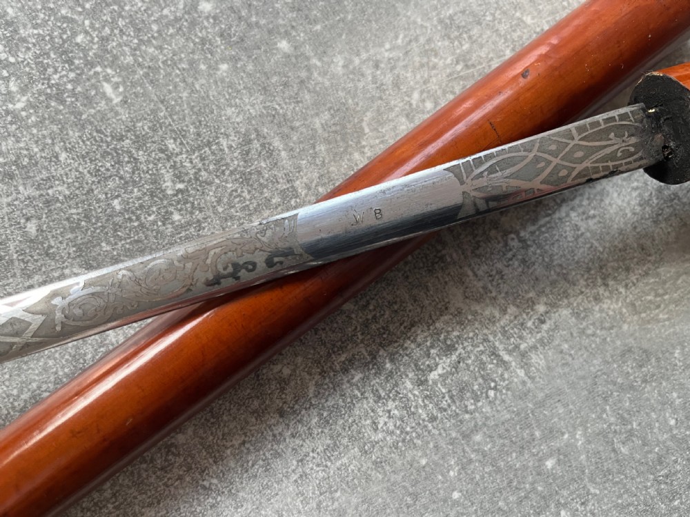Silver Mounted Malacca Sword Stick View V