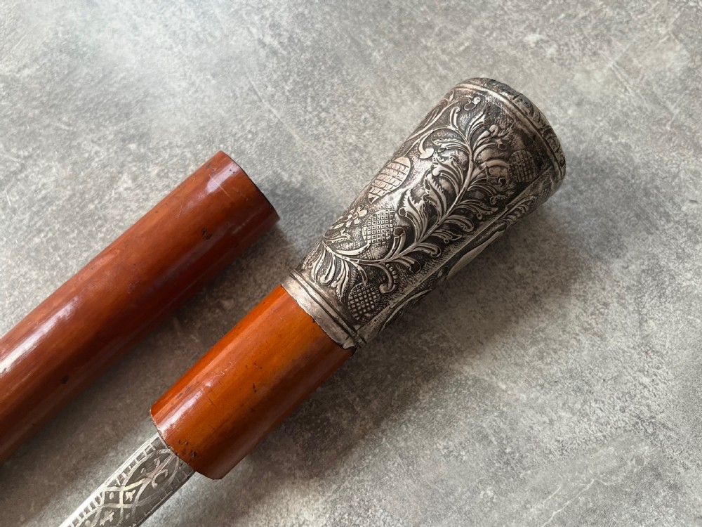 Silver Mounted Malacca Sword Stick View VIII