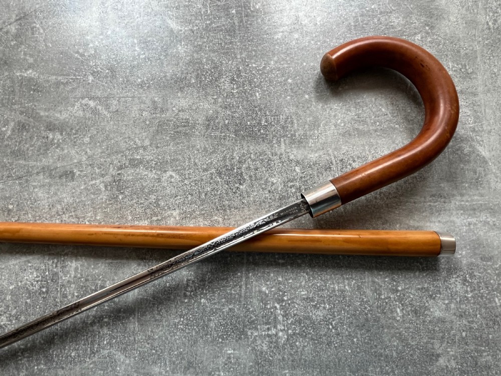 Malacca Sword Stick with Silver Collar & Wilkinson Blade View IV