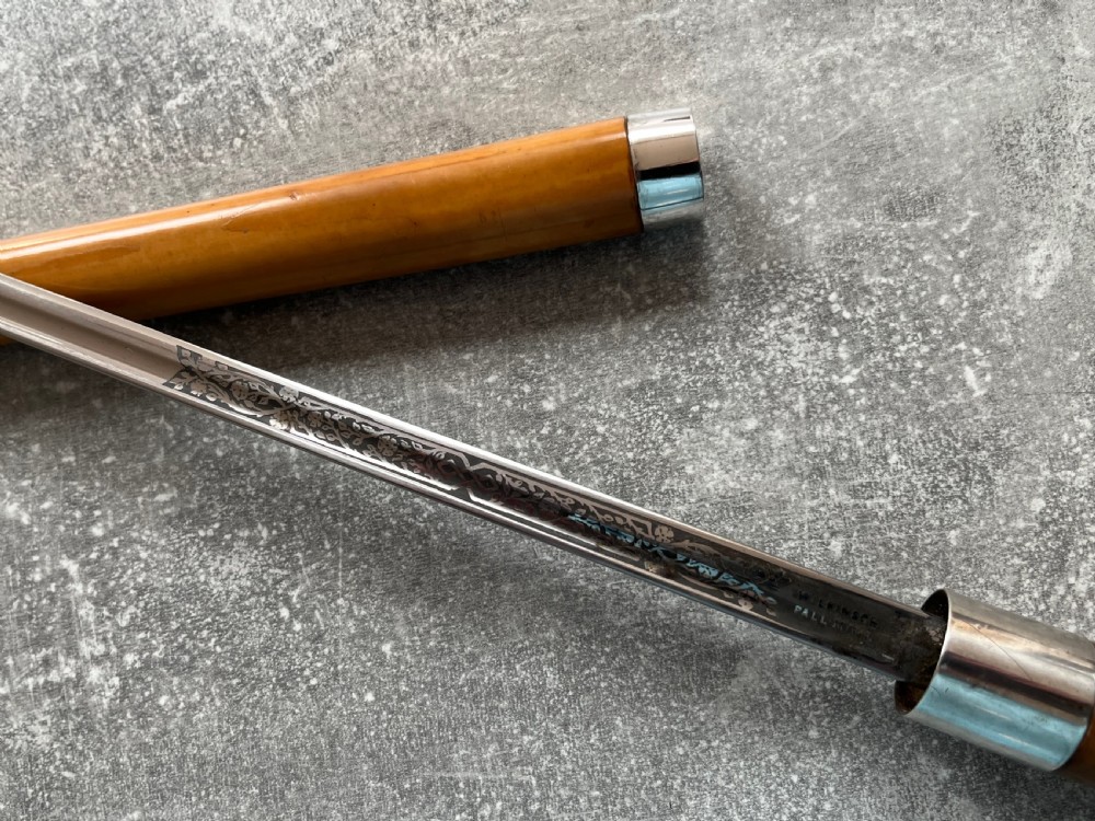 Malacca Sword Stick with Silver Collar & Wilkinson Blade View V