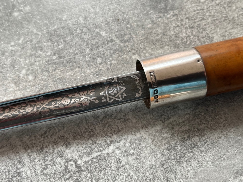 Malacca Sword Stick with Silver Collar & Wilkinson Blade View VII