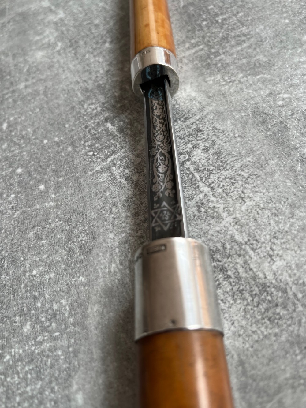 Malacca Sword Stick with Silver Collar & Wilkinson Blade View XIII