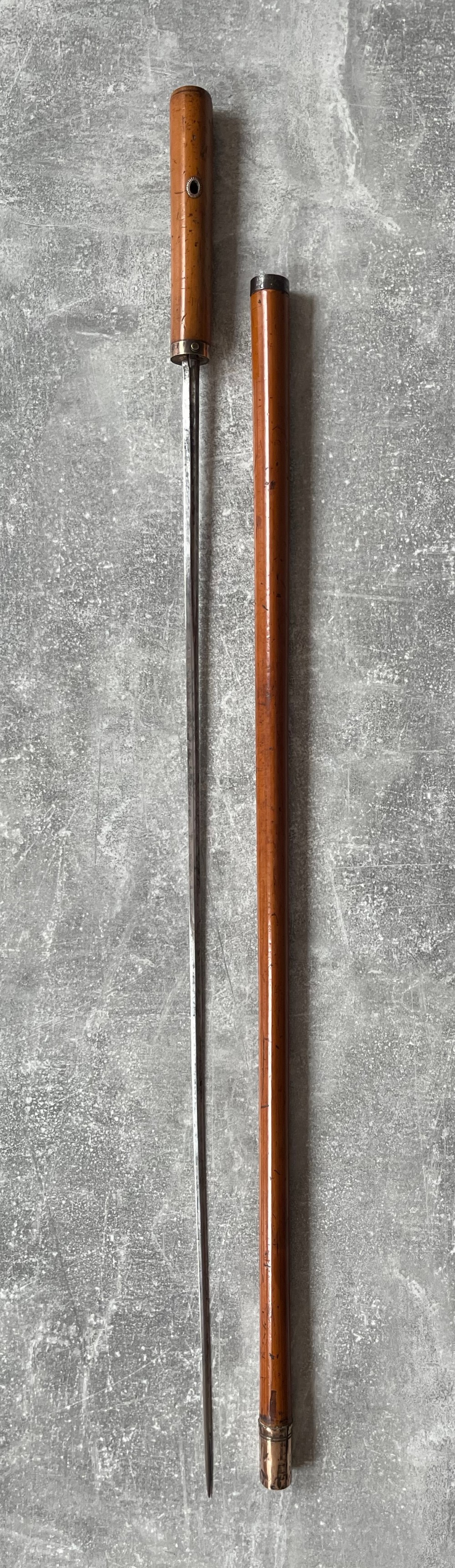 Malacca Sword Stick with Push Button Release