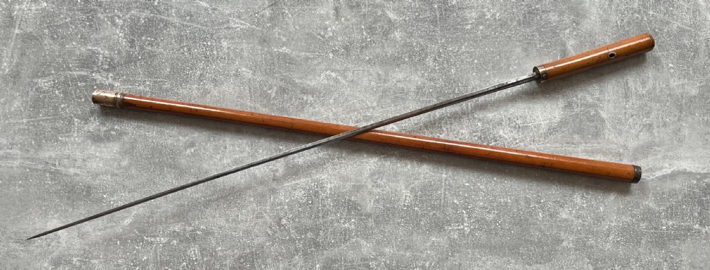 Malacca Sword Stick with Push Button Release View X