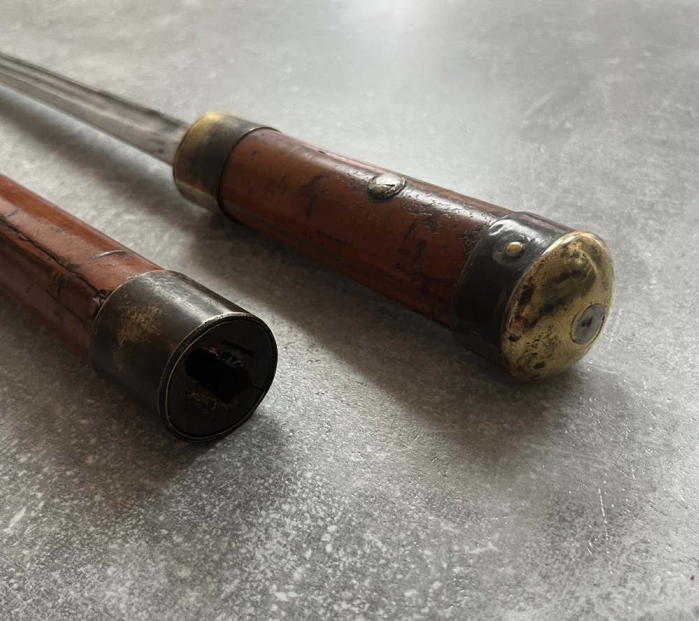 Heavy Steel Banded Malacca Sword Stick View X