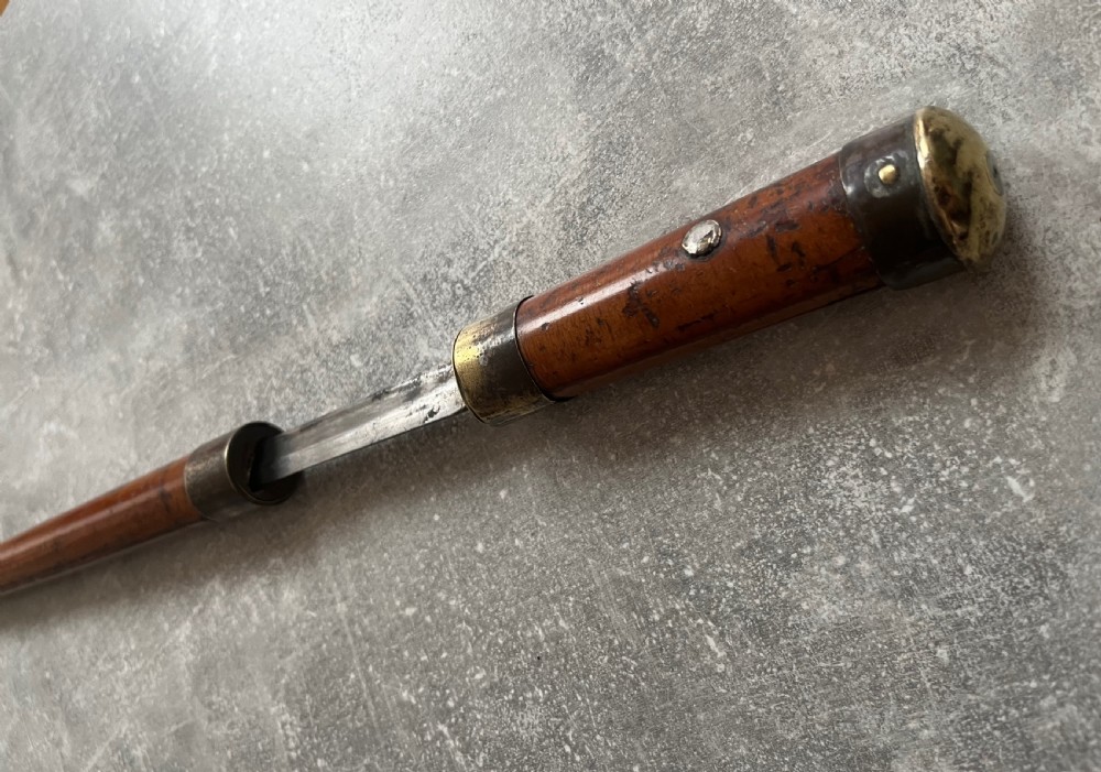 Heavy Steel Banded Malacca Sword Stick View XI