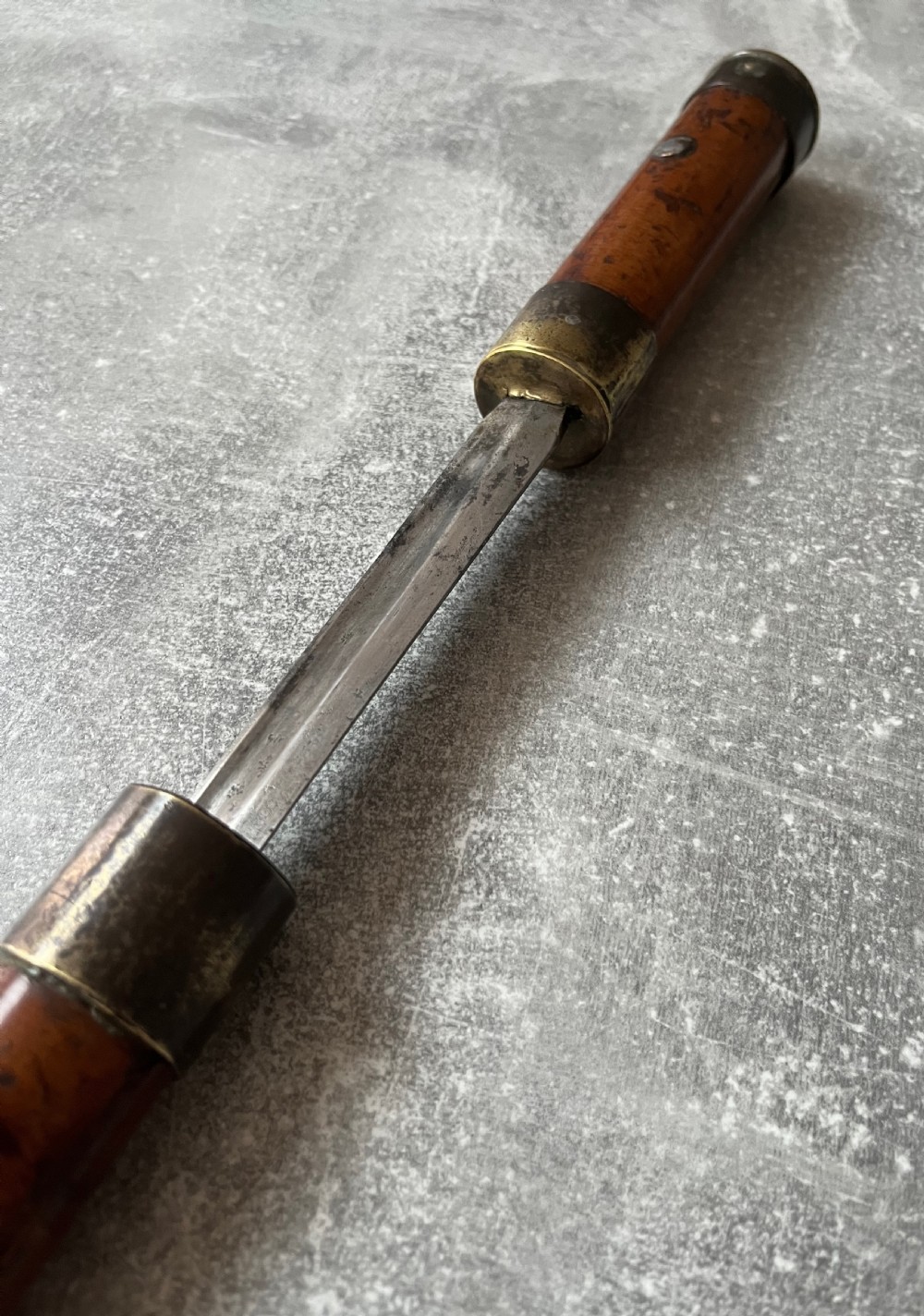 Heavy Steel Banded Malacca Sword Stick View XII