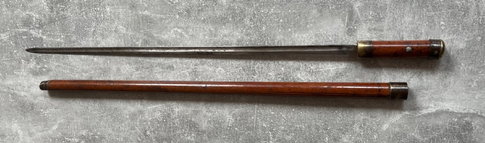 Heavy Steel Banded Malacca Sword Stick View XIV