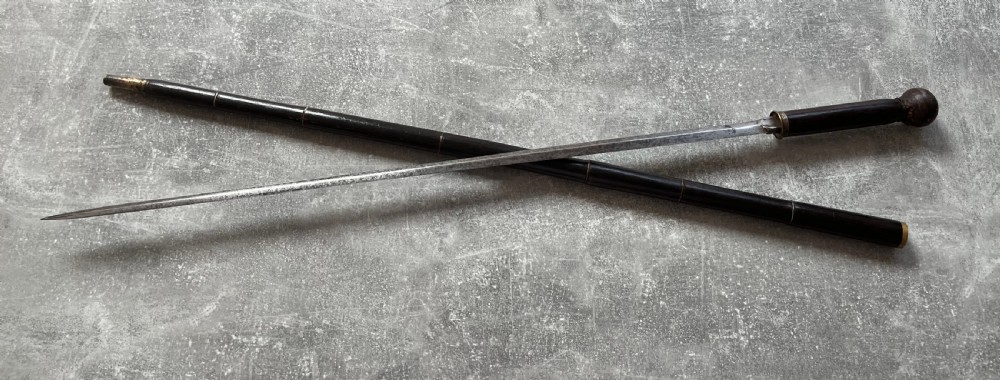 Segmented Hardwood Heavy Sword Stick View IX