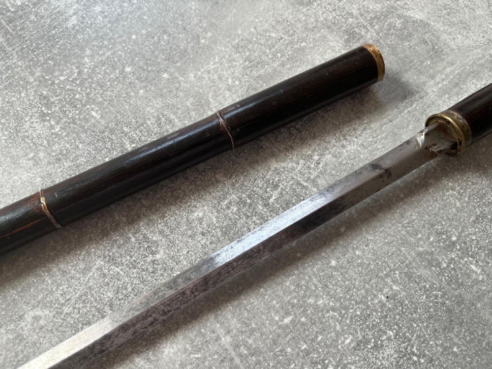 Segmented Hardwood Heavy Sword Stick View XII