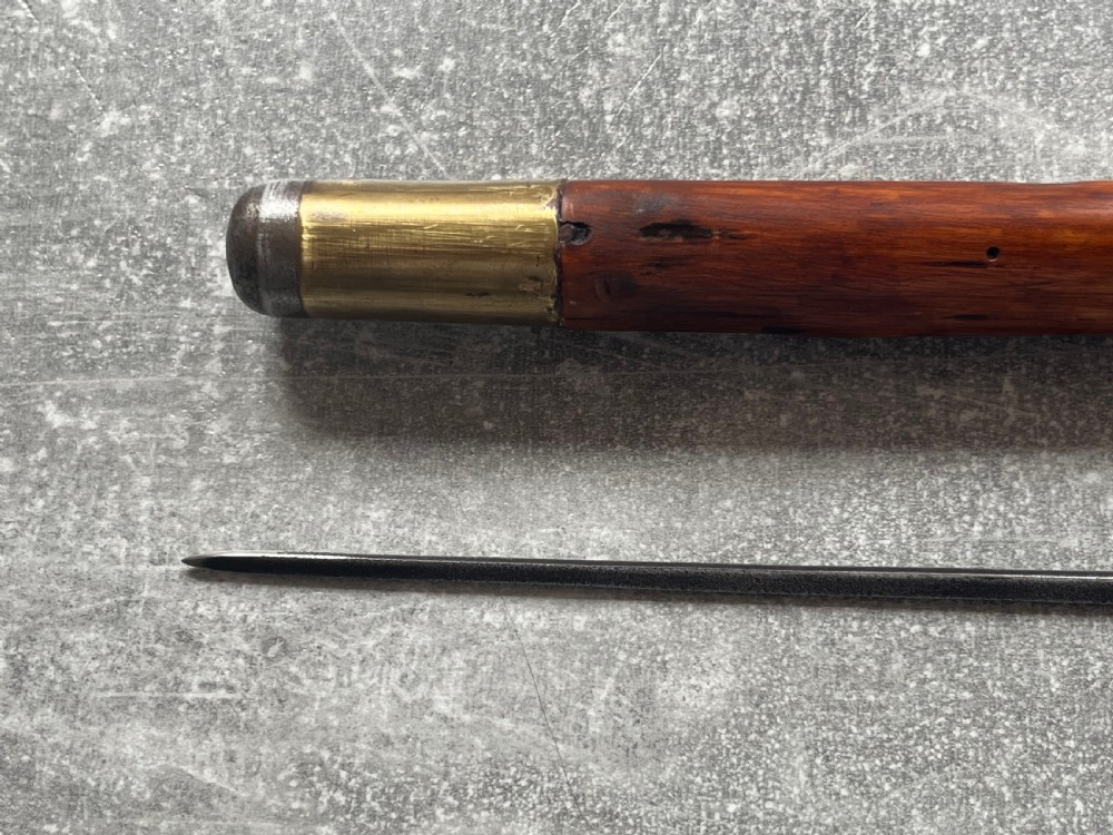 Malacca Sword Stick, Lignum Vitae Knop, Silver Collar View VIII