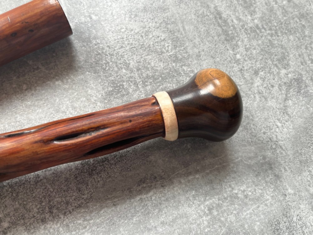 Malacca Sword Stick, Lignum Vitae Knop, Silver Collar View XI