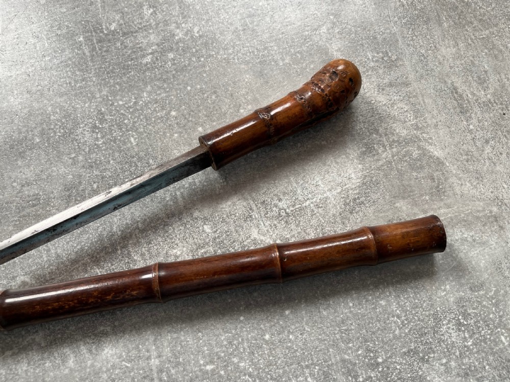 Turn of the Century Bamboo Sword Stick View IX