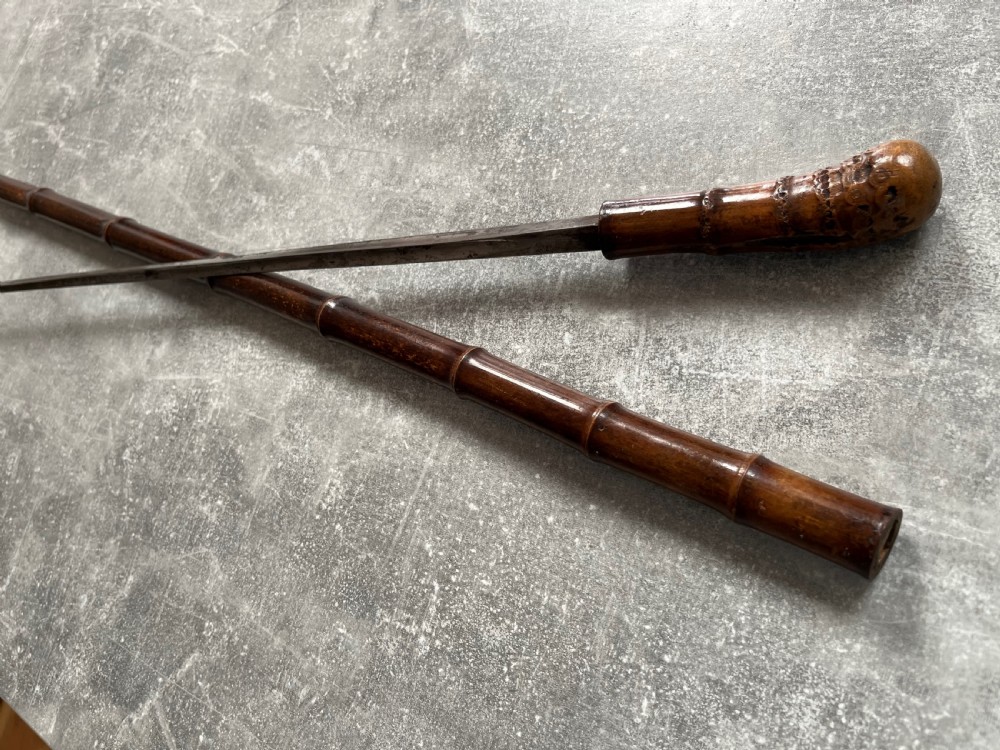Turn of the Century Bamboo Sword Stick View XI