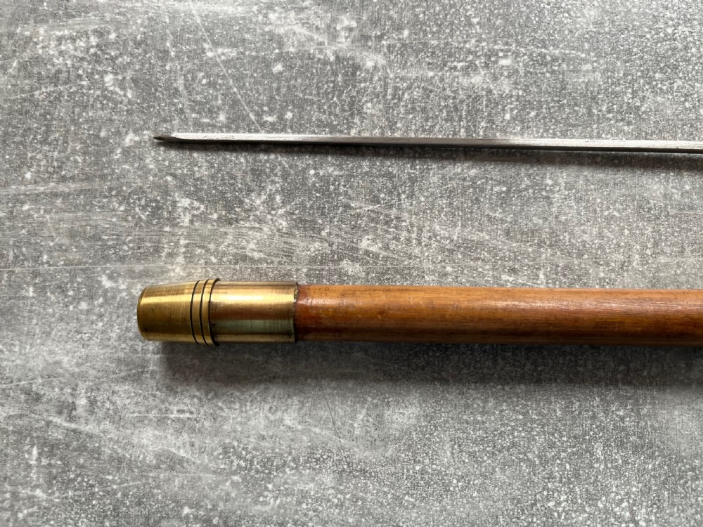 Edwardian Crook Handled Bamboo Sword Stick View IV