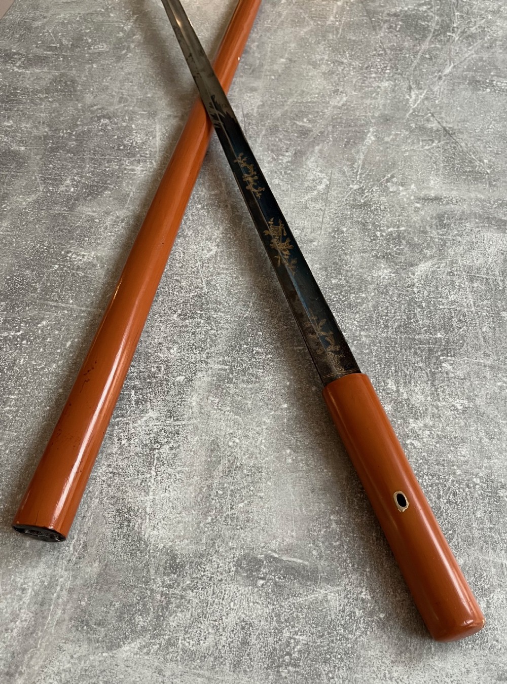 Malacca Sword Stick with Blued & Gilded Blade View IX