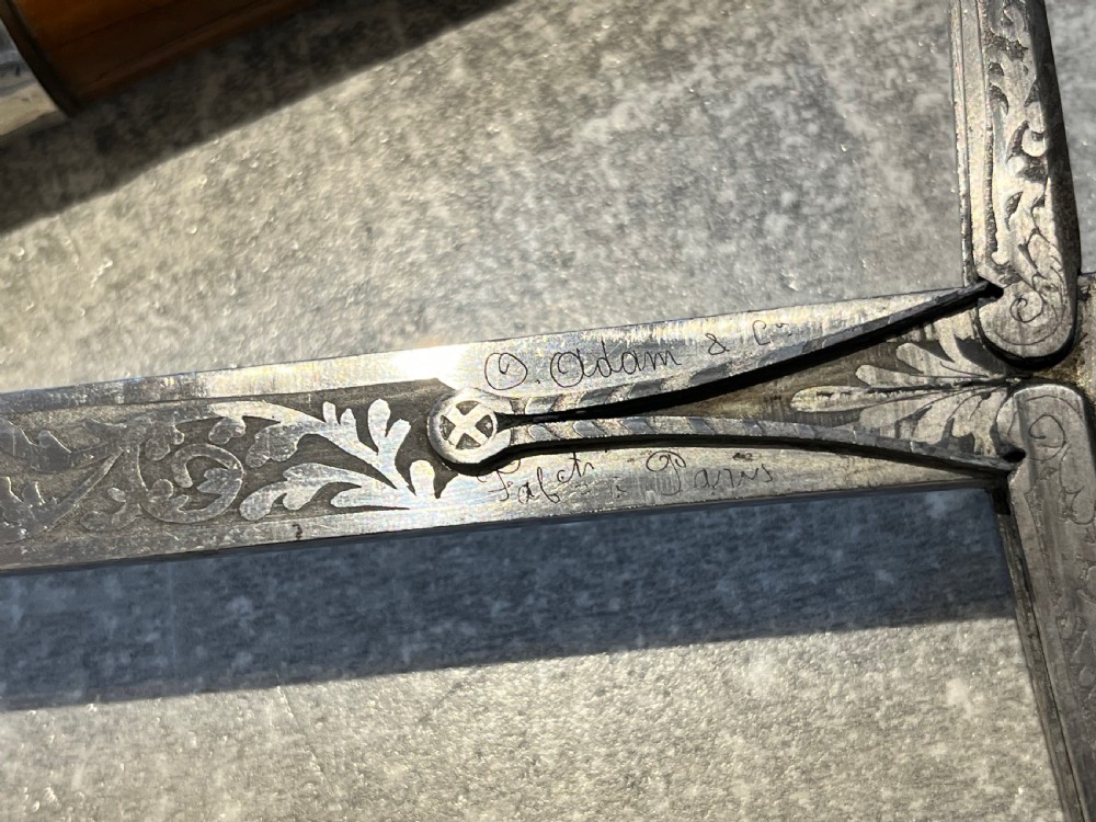 Rare French Malacca Sword Stick with sprung Quillons and a Toledo Blade View X