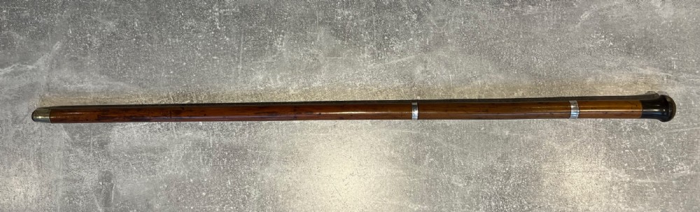 Rare French Malacca Sword Stick with sprung Quillons and a Toledo Blade View XV