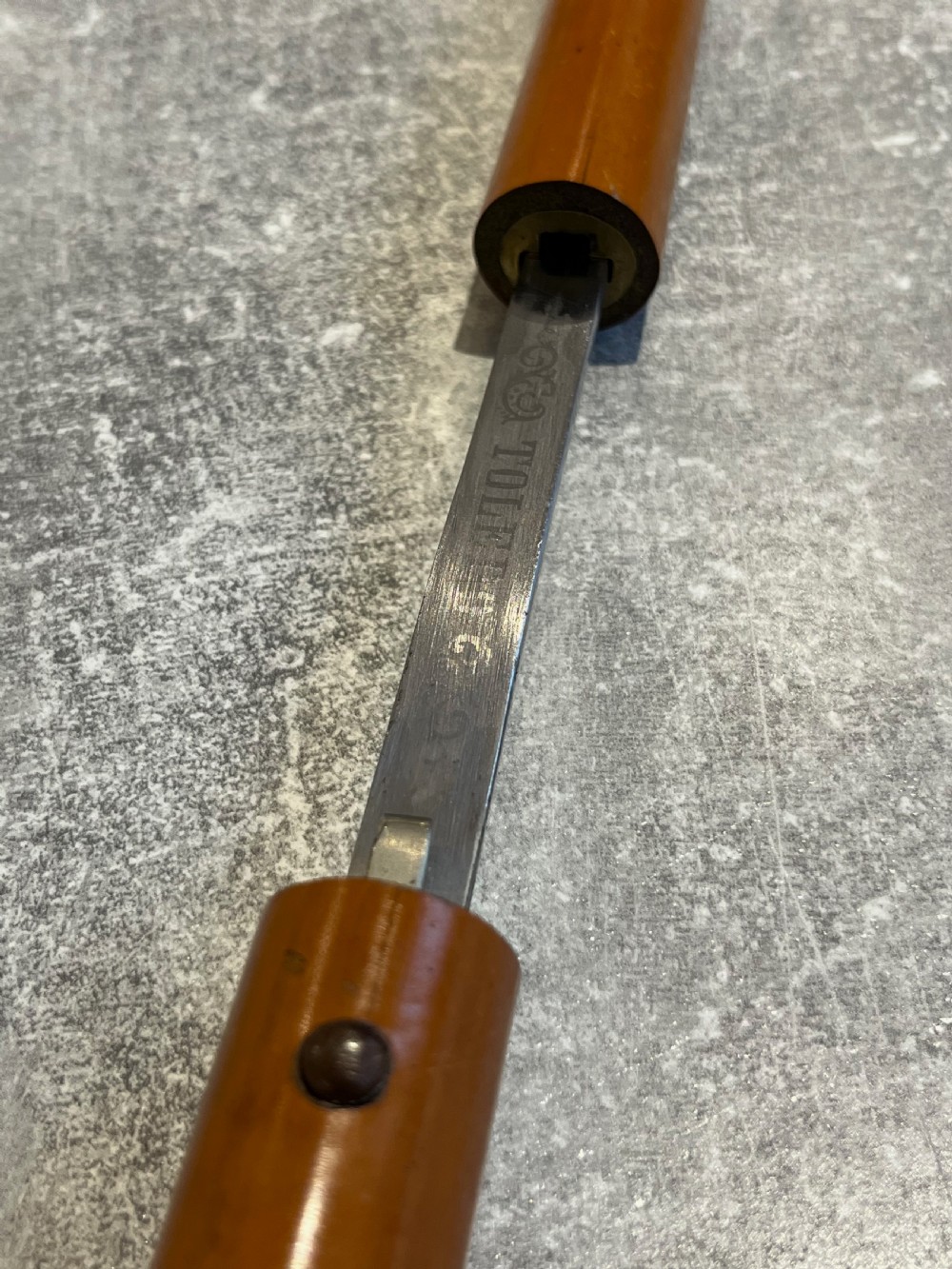 Silver Topped Malacca Sword Stick with Toledo Blade View X