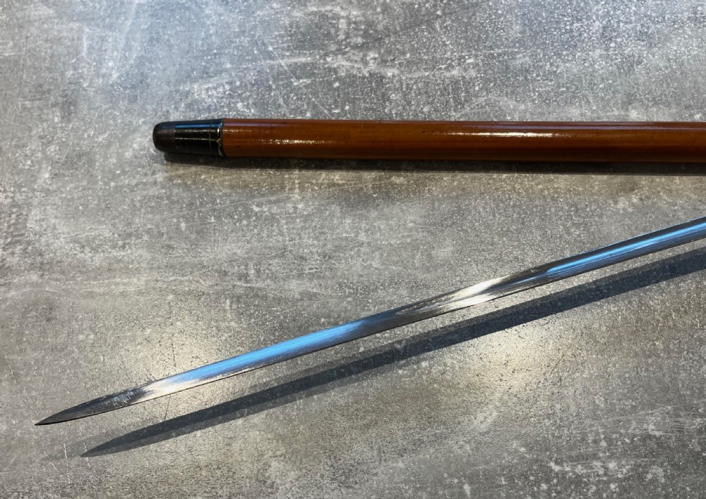 Silver Topped Malacca Sword Stick with Toledo Blade View XIII