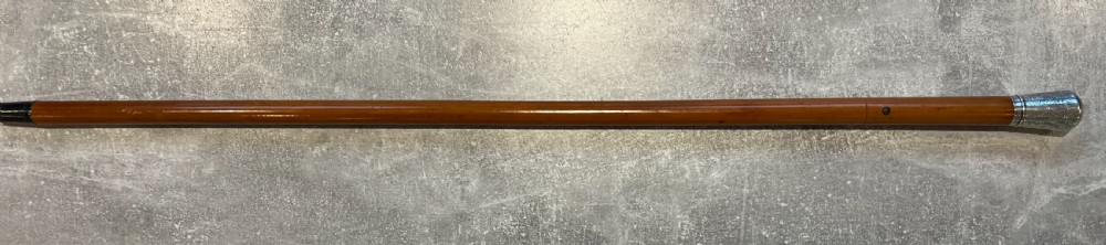 Silver Topped Malacca Sword Stick with Toledo Blade View XVI