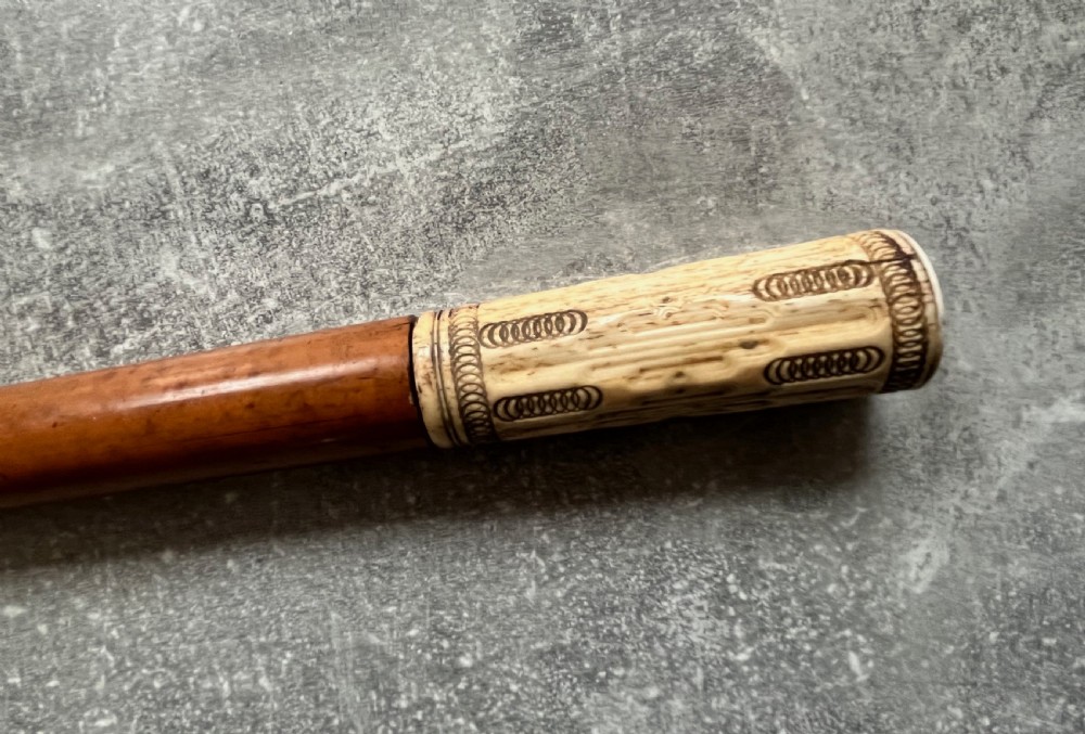 Rare Malacca Sword Stick, Carved Bone Handle, Fold out Quillons View XIII
