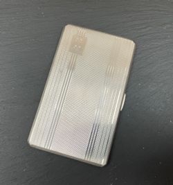 SILVER CIGARETTE CASE WITH INITIALS RH